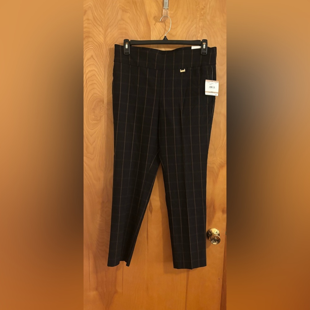 Anne Klein Striped Ankle Pinstripe Pants Size 12 NWT